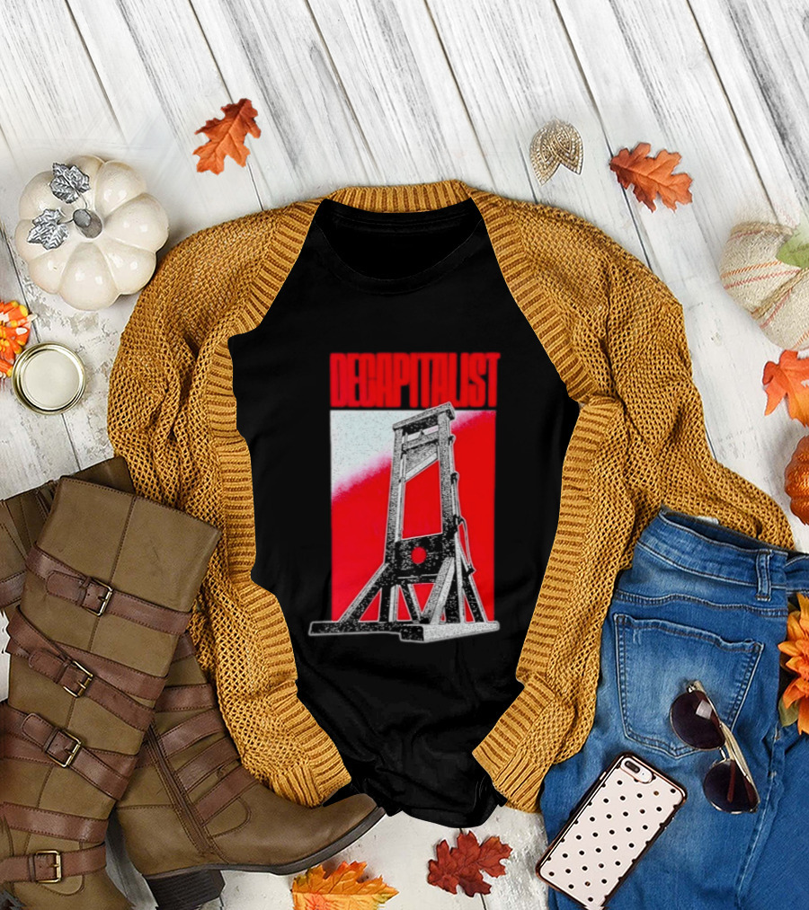 Decapitalist Guillotine Red Anti Capitalism T-Shirt