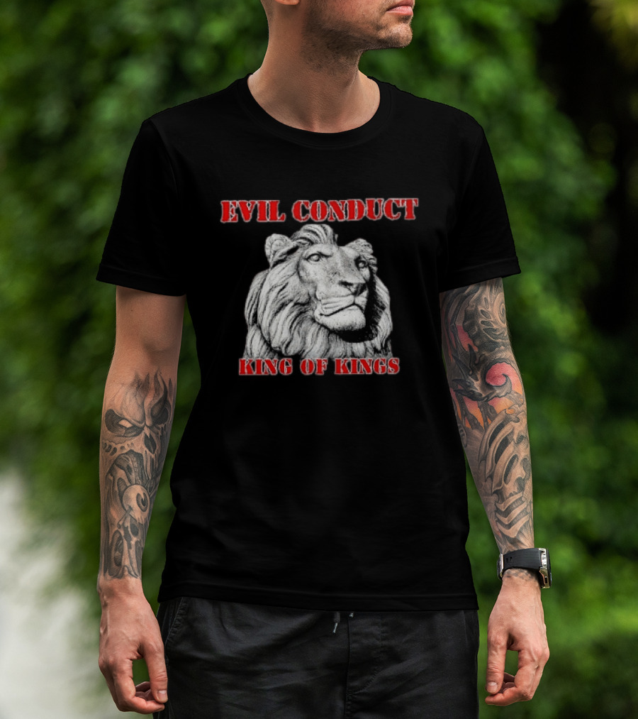 Evil Conduct King Of Kings Lion Oi Punk Skinhead T-Shirt