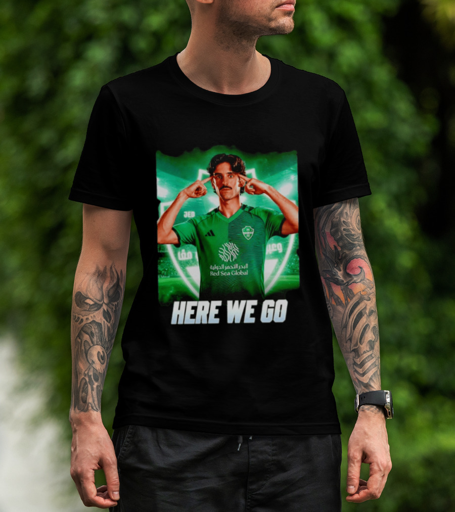 Francisco Trincão Al Ahli Transfer Here We Go Green Jersey T-Shirt