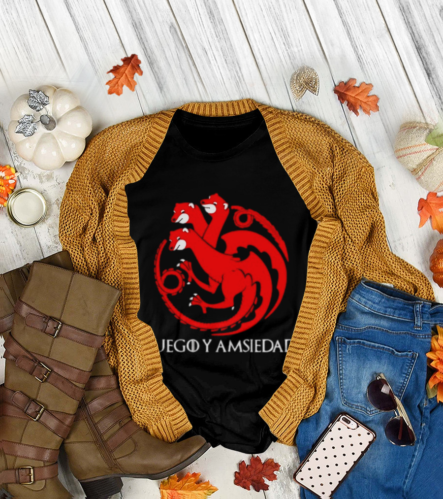 Fuego Y Ansiedad Game Of Thrones House Of The Dragon Three Headed Dragon T-Shirt