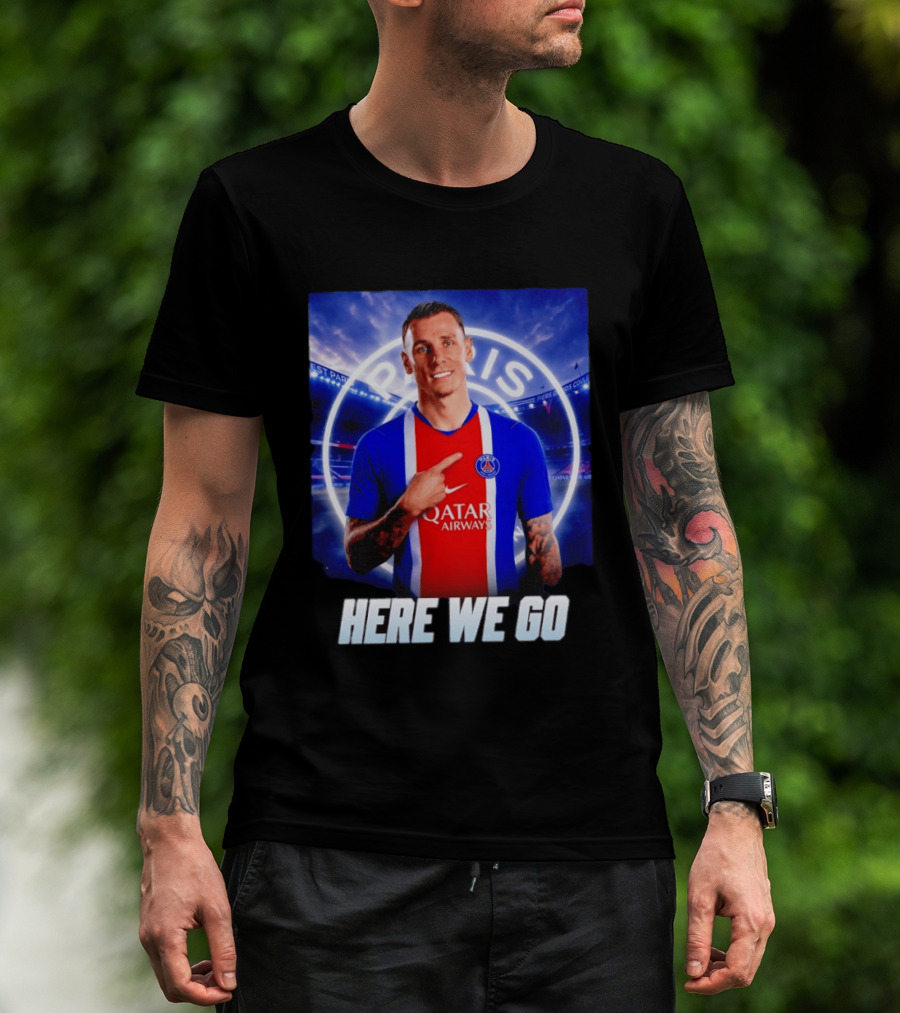 Lucas Digne Paris Saint Germain Transfer Announcement Here We Go T-Shirt