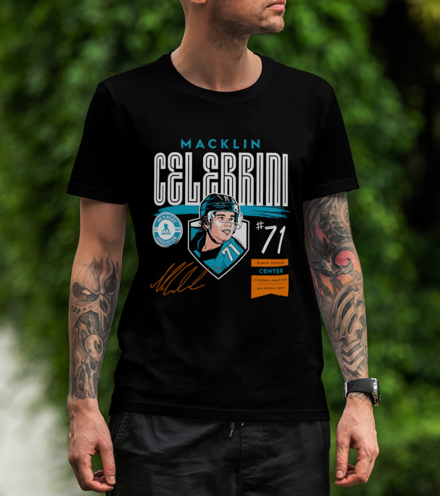 Macklin Celebrini NHLPA Player Association 71 T-Shirt
