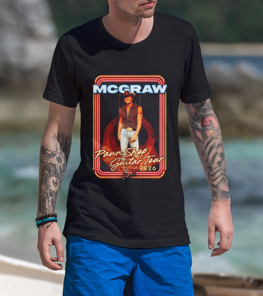 McGraw 2026 Pawn Shop Guitar Tour Country Music T-Shirt