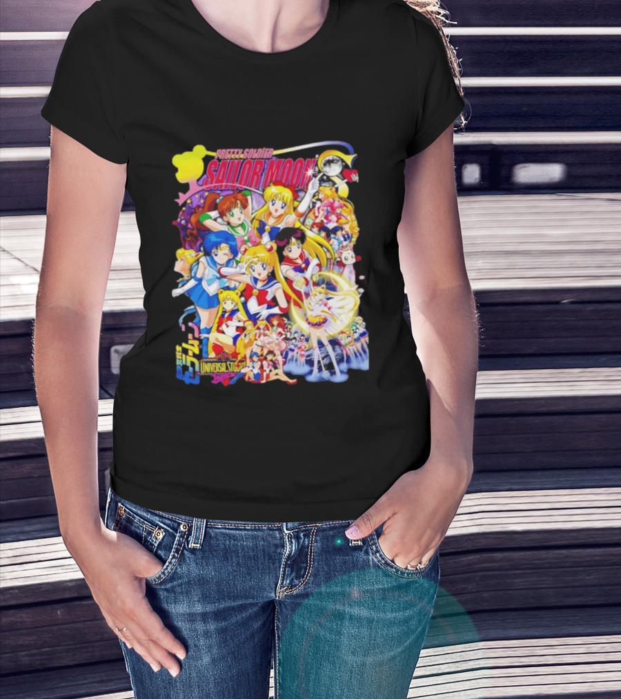 Pretty Soldier Sailor Moon Universal Studios Japan Anime Characters T-Shirt