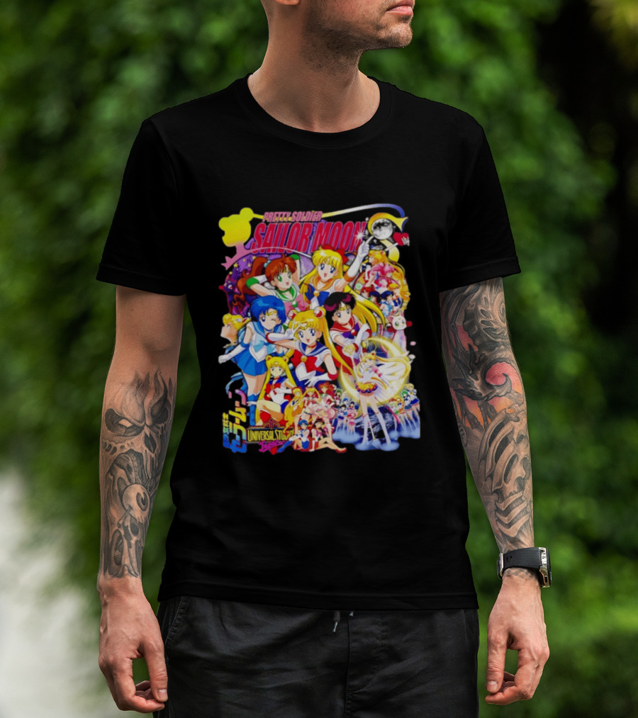 Pretty Soldier Sailor Moon Universal Studios Japan Anime Characters T-Shirt