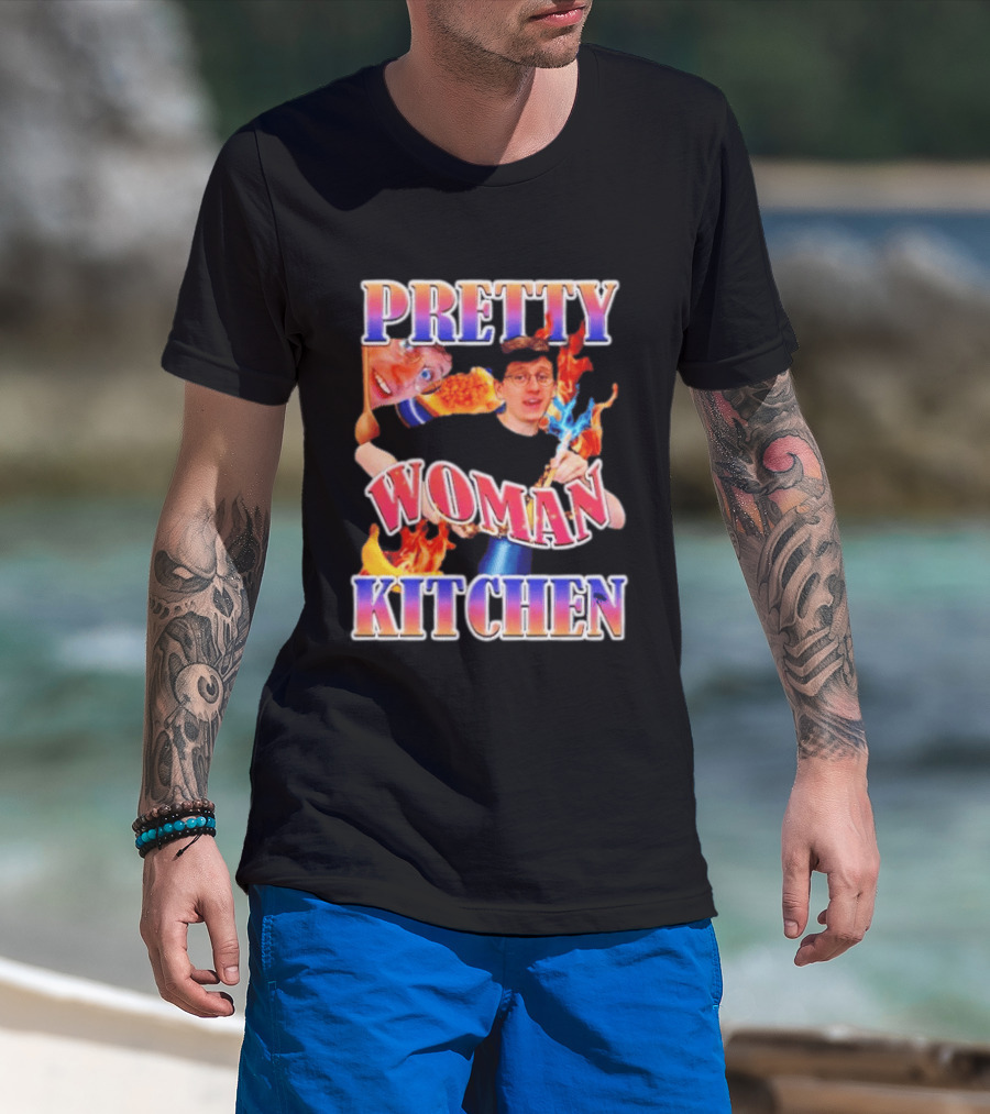 Pretty Woman Kitchen Funny JackSucksAtLife YouTube Meme T-Shirt