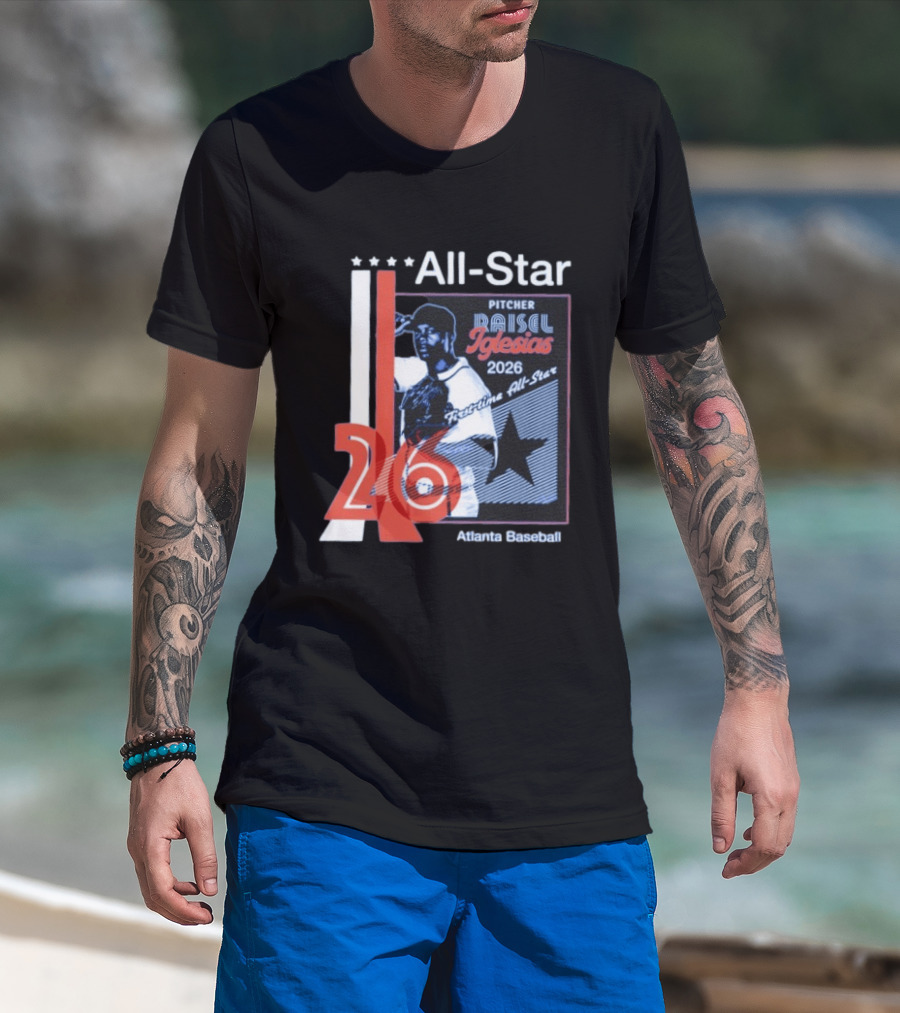 Raisel Iglesias Pitcher 2026 MLB First Time All Star Atlanta Baseball T-Shirt