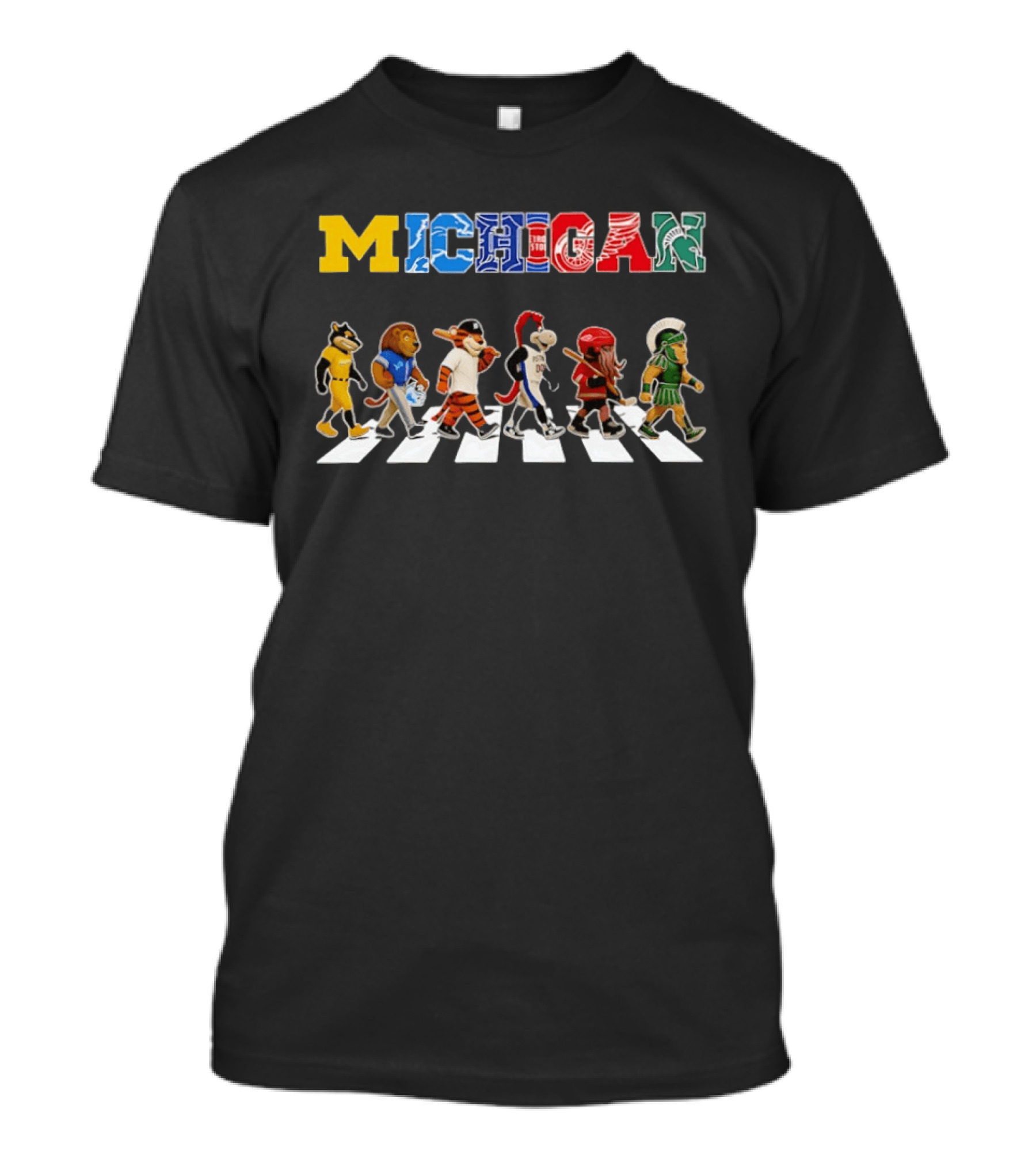 Michigan Six Mascots One State Endless Pride T-Shirt