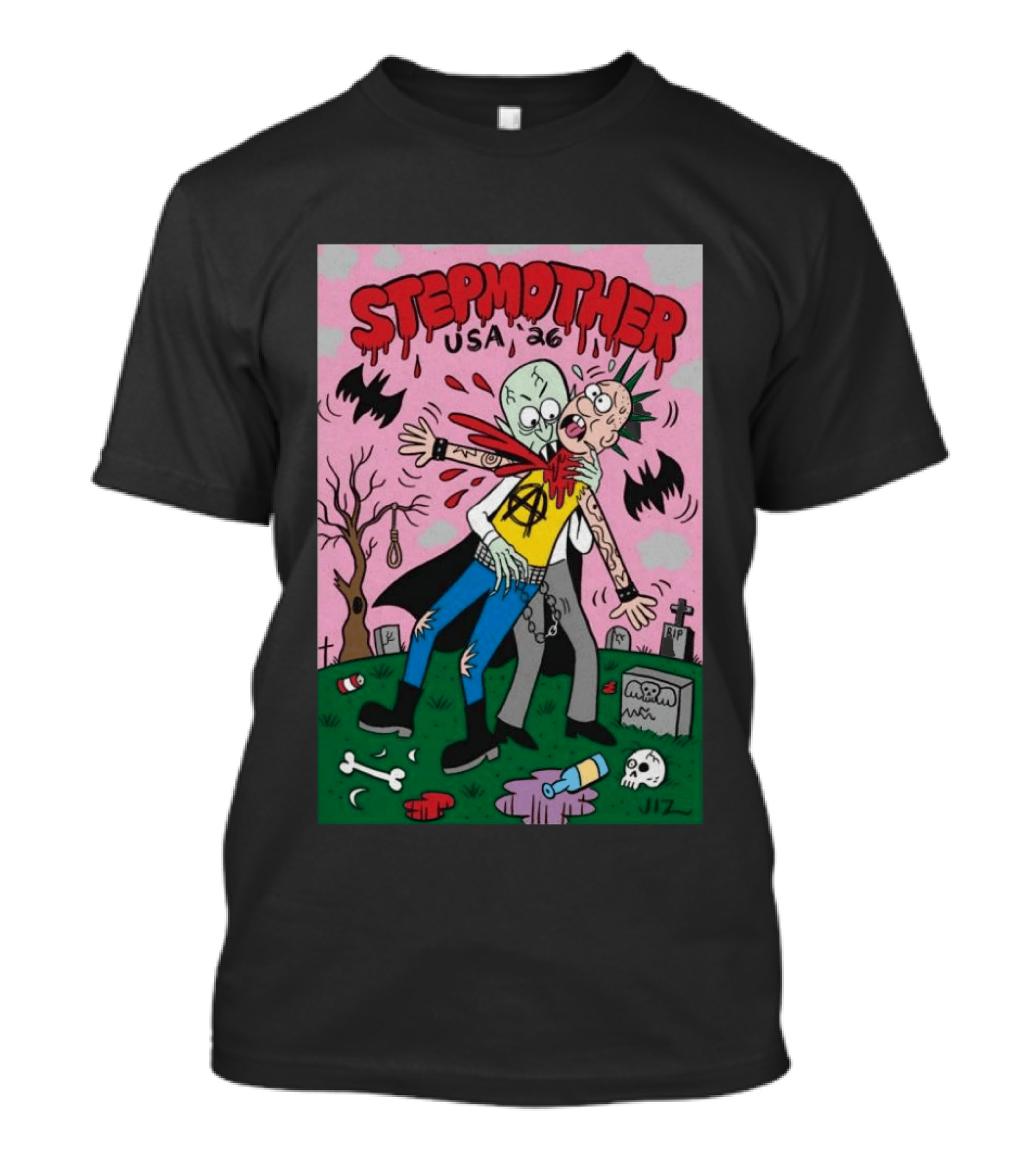 Stepmother USA 26 Punk Vampire Graveyard Scene T-Shirt