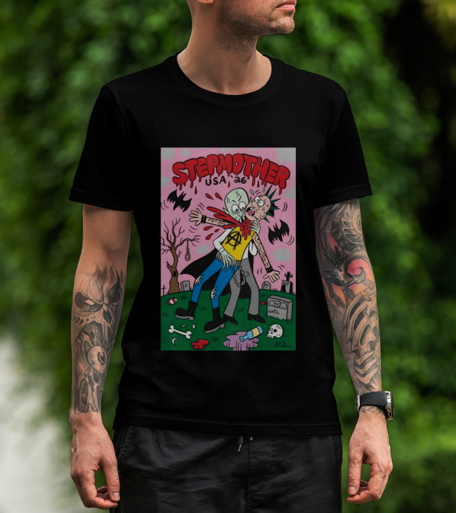Stepmother USA 26 Punk Vampire Graveyard Scene T-Shirt