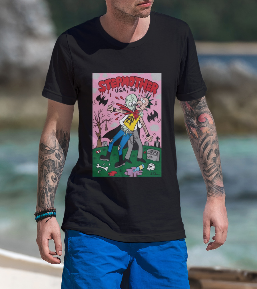 Stepmother USA 26 Punk Vampire Graveyard Scene T-Shirt