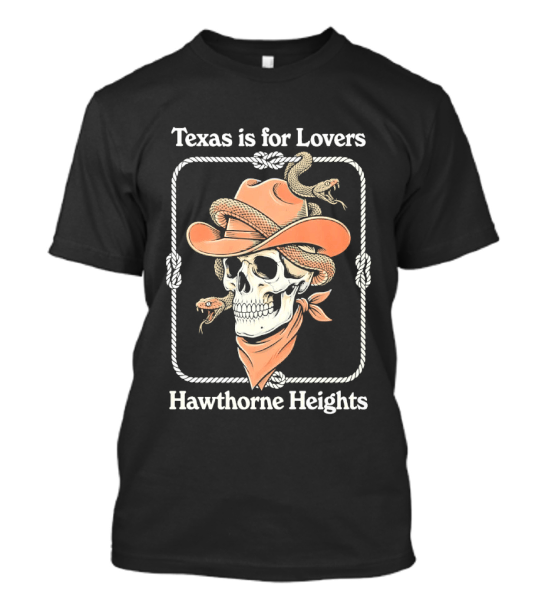 Texas Is For Lovers Hawthorne Heights Cowboy Skull T-Shirt