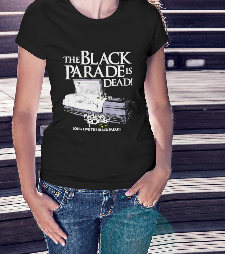 The Black Parade Is Dead My Chemical Romance Long Live The Black Parade Coffin Image T-Shirt