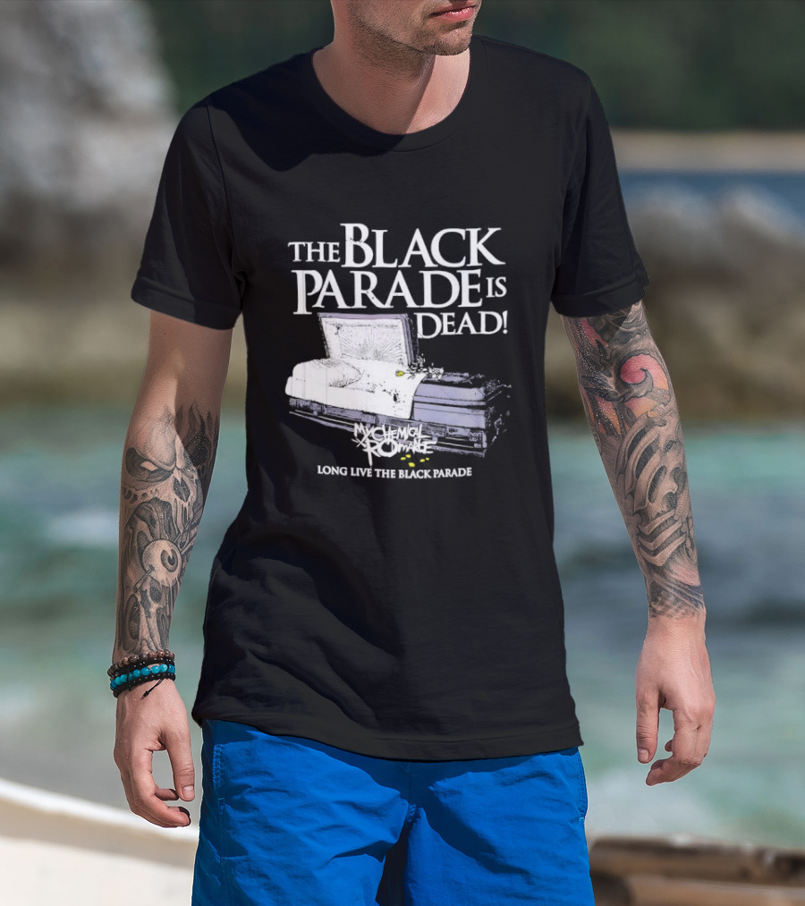 The Black Parade Is Dead My Chemical Romance Long Live The Black Parade Coffin Image T-Shirt