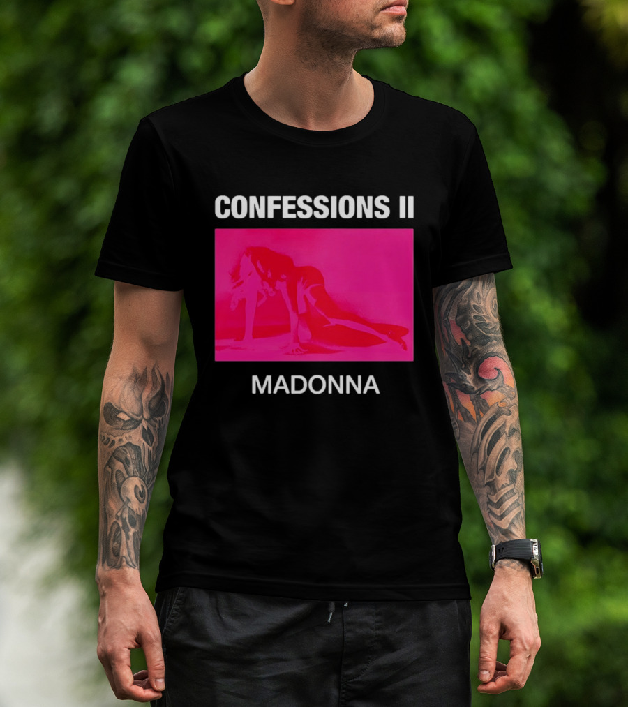 CONFESSIONS II MADONNA Pop Music Album Cover Vibrant Pink Collage T-Shirt