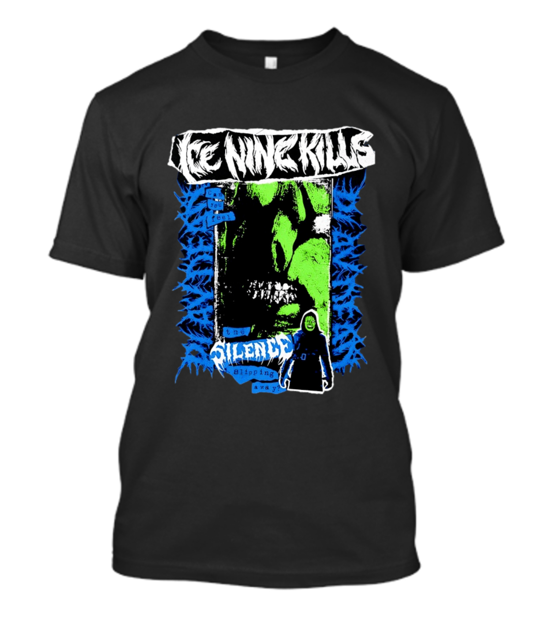 Ice Nine Kills Can You Feel The Silence Slipping Away Horror Themed Psychedelic T-Shirt
