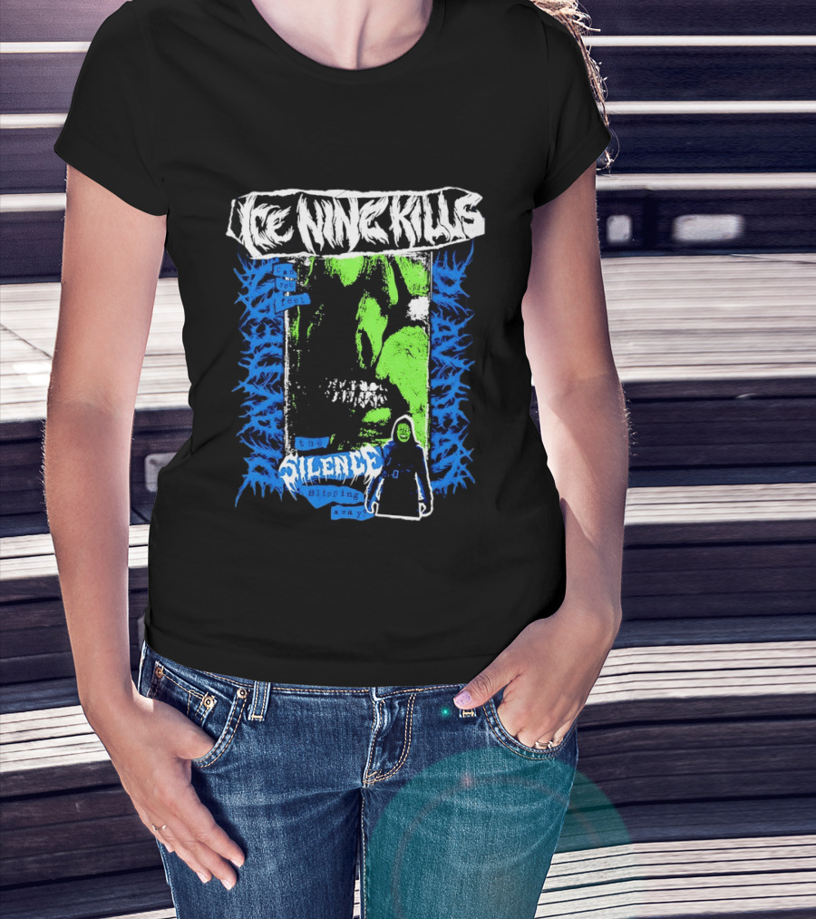Ice Nine Kills Can You Feel The Silence Slipping Away Horror Themed Psychedelic T-Shirt