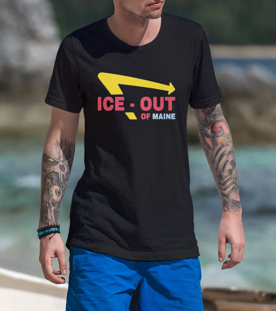 Ice Out Of Maine 2026 Arrow T-Shirt
