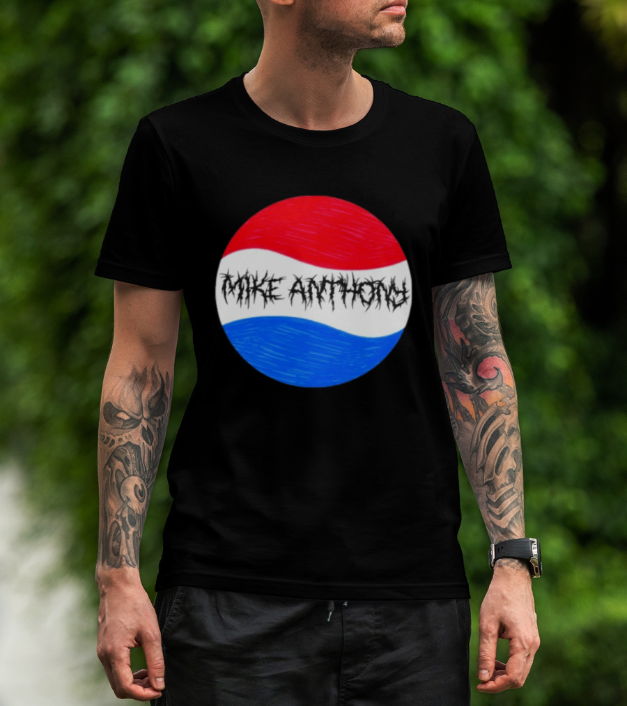 Mike Anthony Pepsi Symbol Bold Text Classic Circle T-Shirt