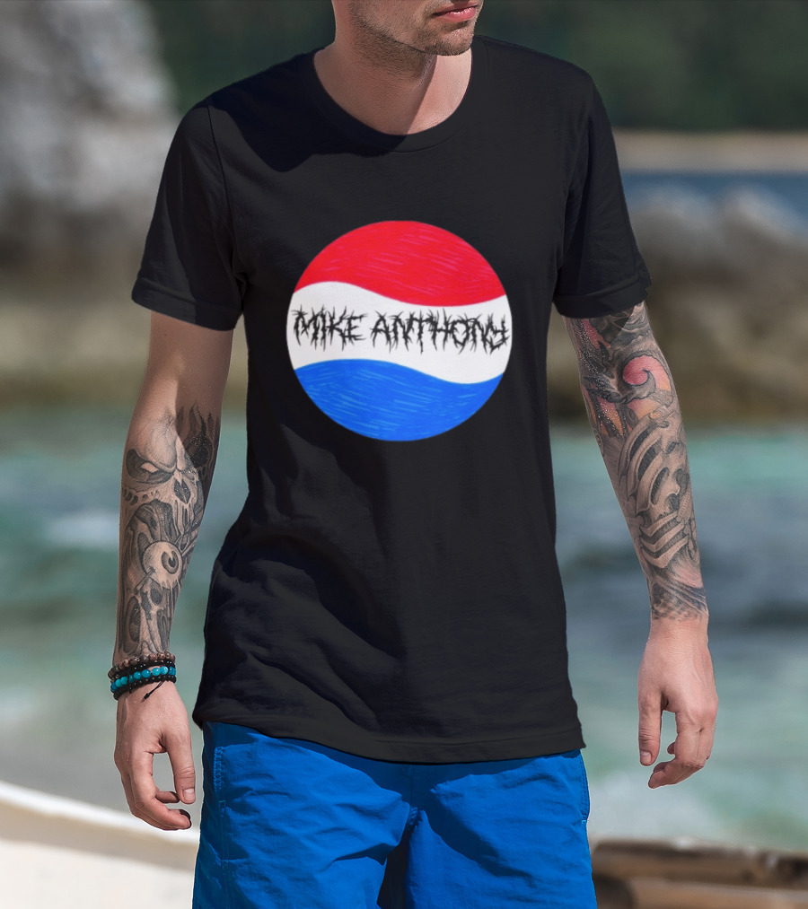 Mike Anthony Pepsi Symbol Bold Text Classic Circle T-Shirt