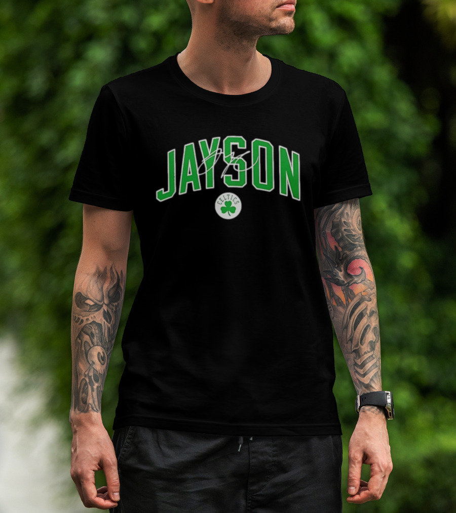 Jayson Tatum Celtics Clover Signature T-Shirt