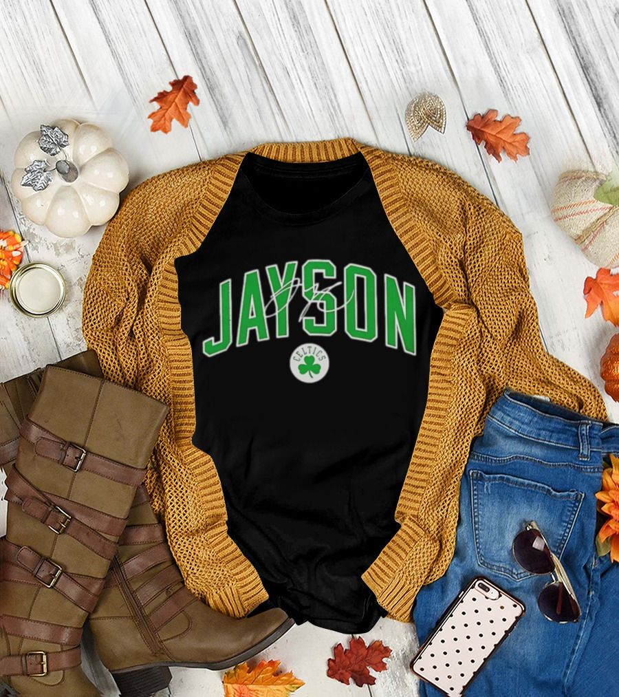 Jayson Tatum Celtics Clover Signature T-Shirt