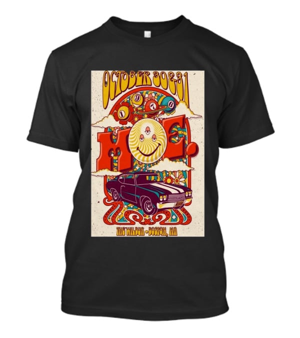 Moe October 30 31 The Wilbur Boston MA Psychedelic Eye Smile 2026 Vintage Car T-Shirt