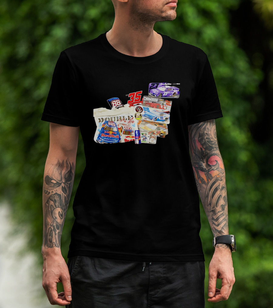 NASCAR Bubba Wallace Red Bull Racing 88 Double Champion 35 Collection T-Shirt