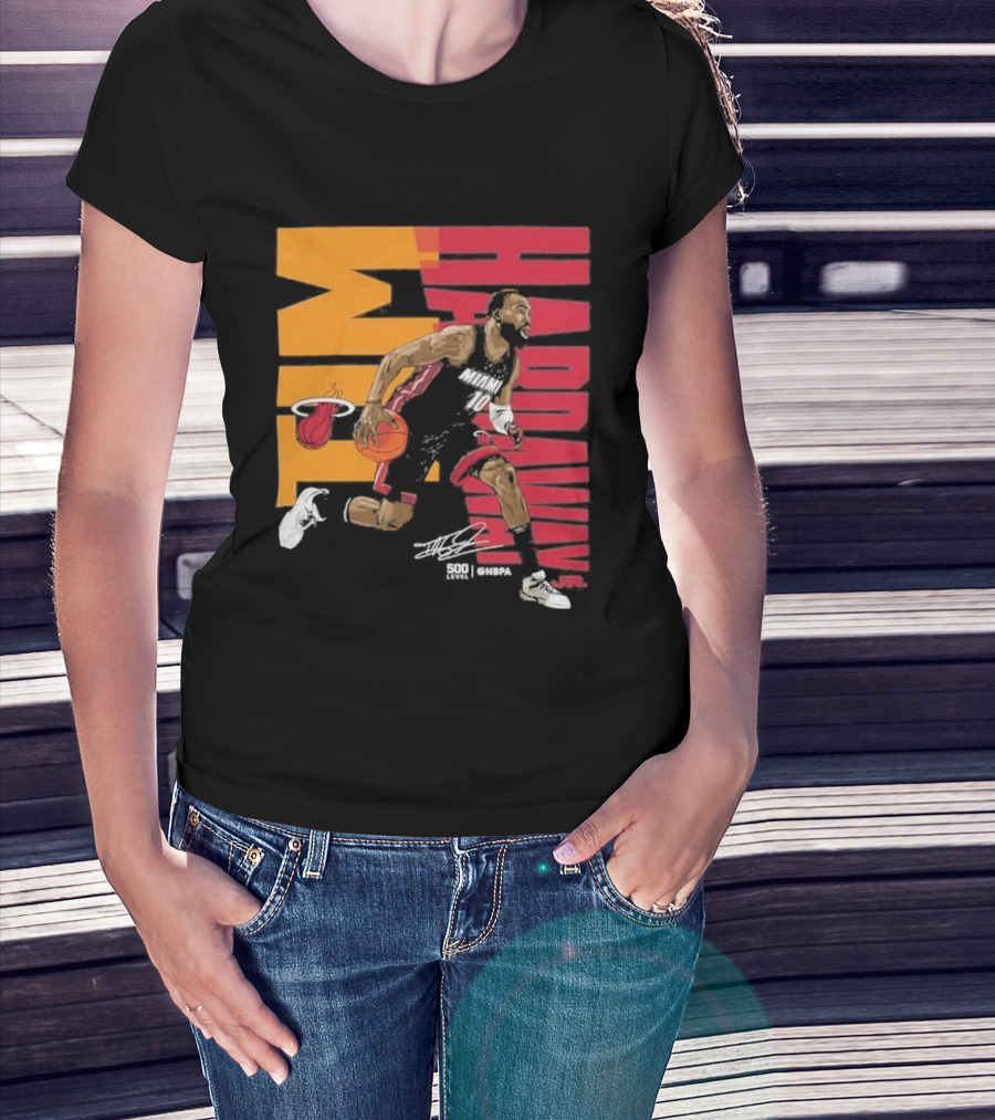 2026 NBA Tim Hardaway Jr Miami Heat Basketball Player Action T-Shirt