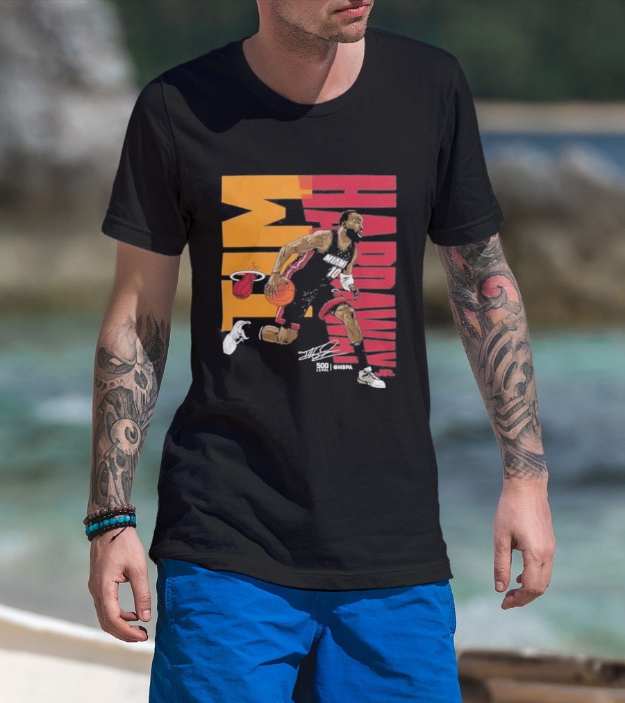 2026 NBA Tim Hardaway Jr Miami Heat Basketball Player Action T-Shirt