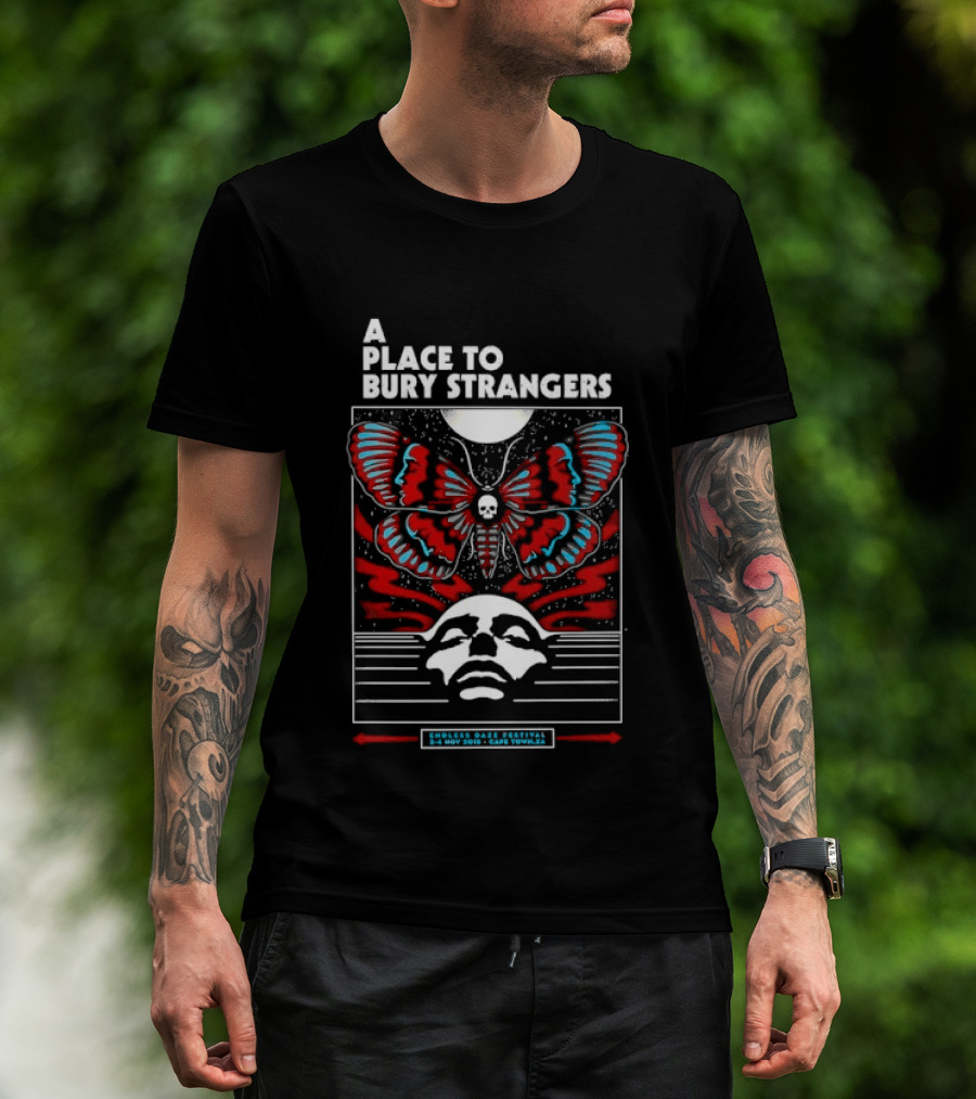 A Place To Bury Strangers Endless Daze Festival Cape Town Butterfly T-Shirt