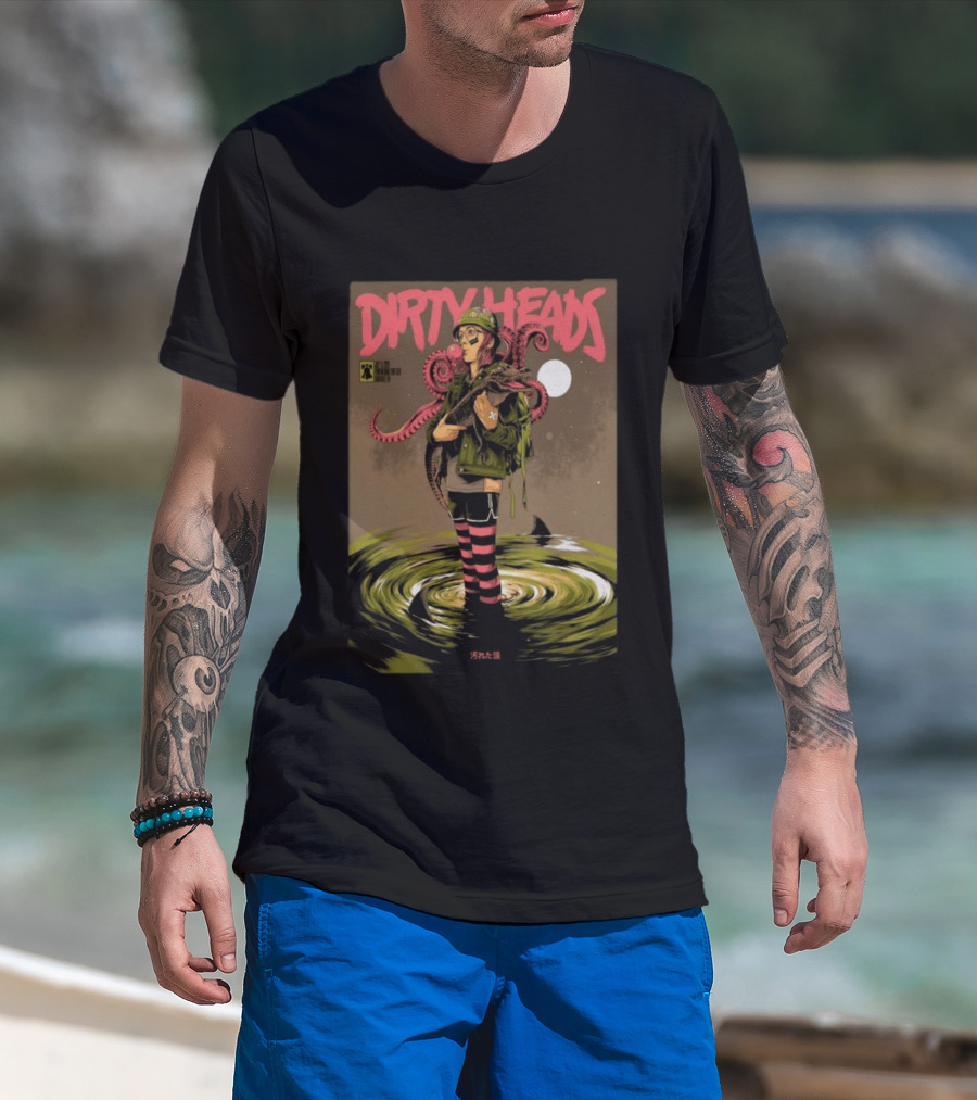 Dirty Heads Jul 15 2026 Hollywood Casino Penn National Race Course Grantville PA Anime Style Octopus T-Shirt