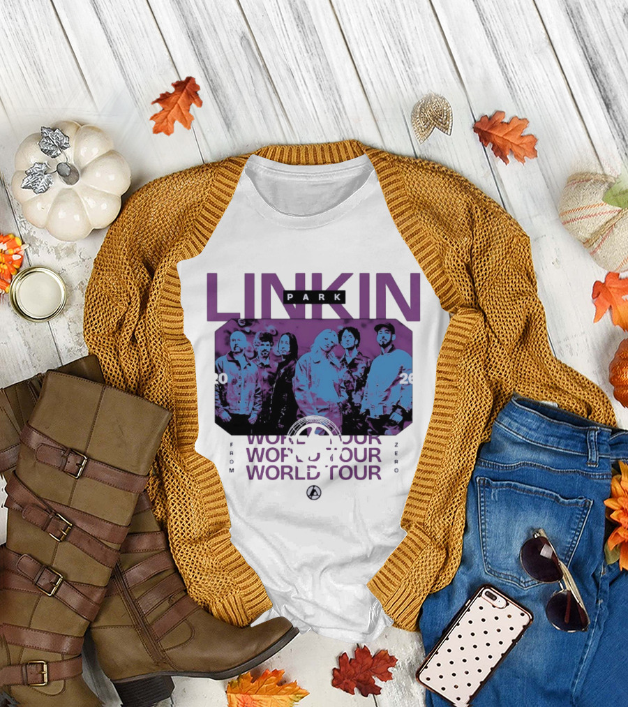 Linkin Park World Tour 2026 Purple Blue Duotone T-Shirt