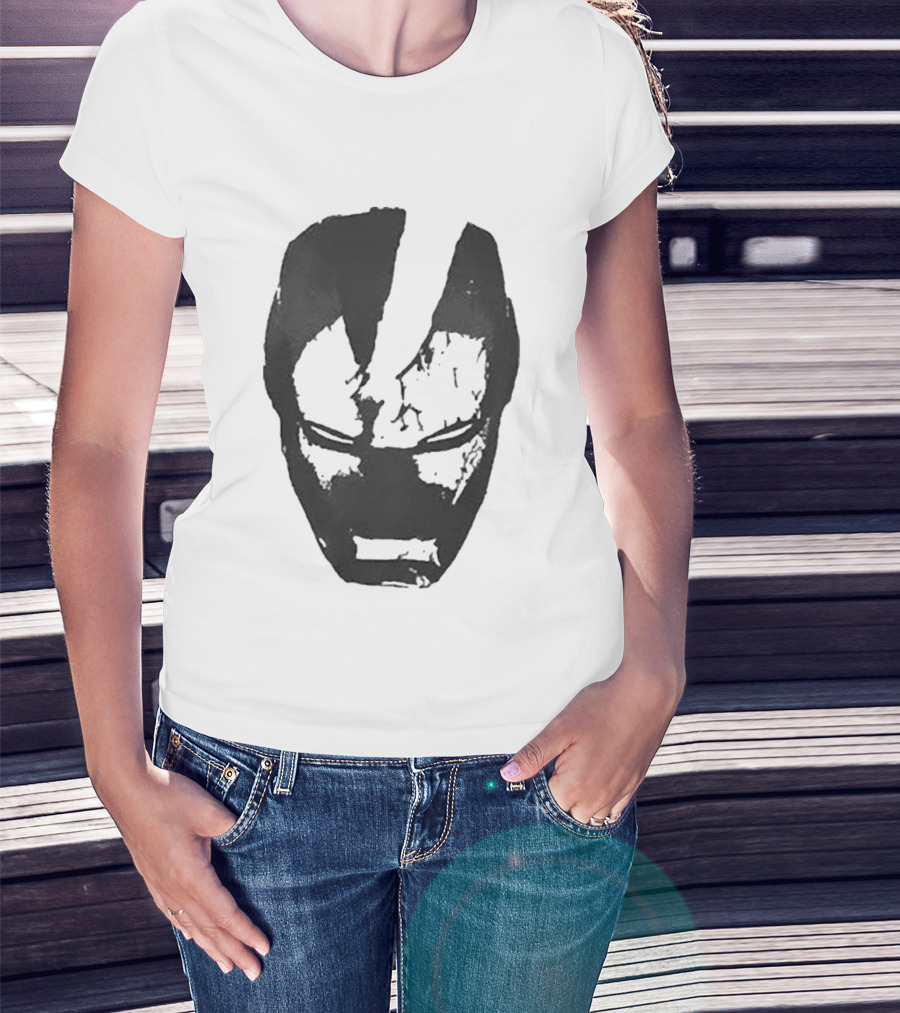 Robert Downey Jr Tony Stark Iron Man Helmet T-Shirt
