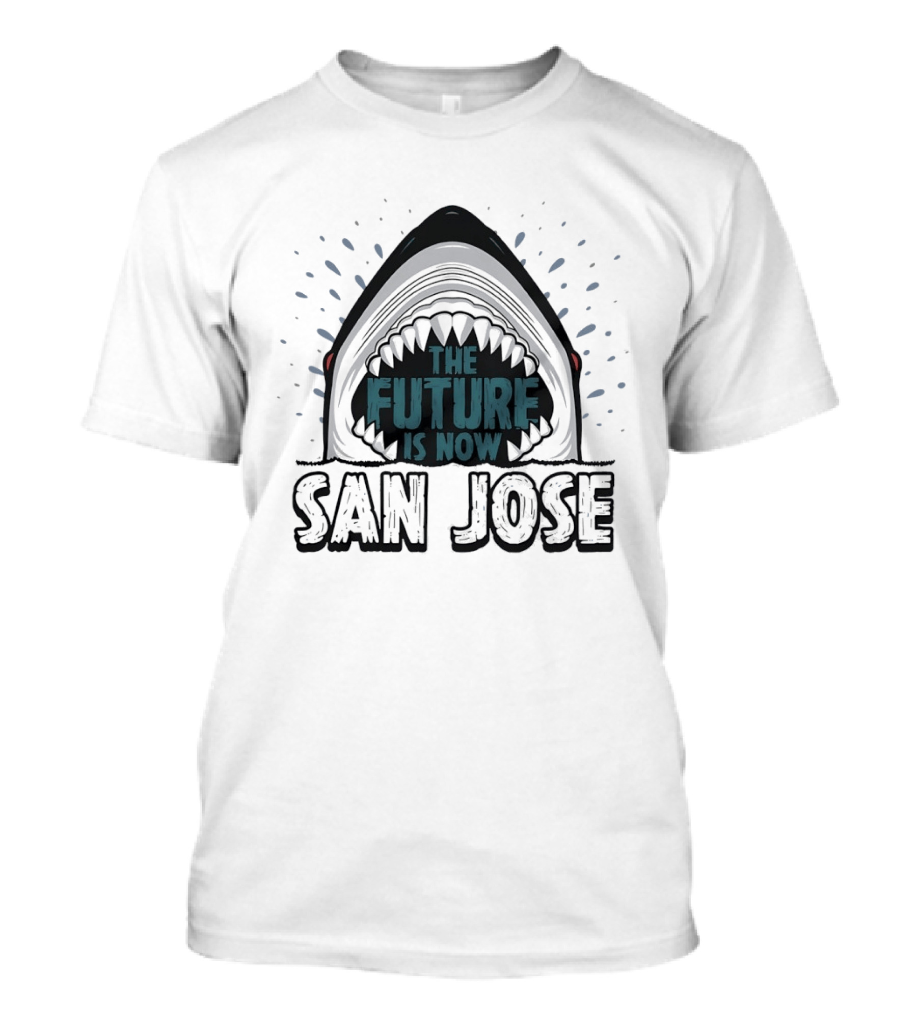 San Jose Sharks The Future Is Now Shark Jaws Hockey Team T-Shirt