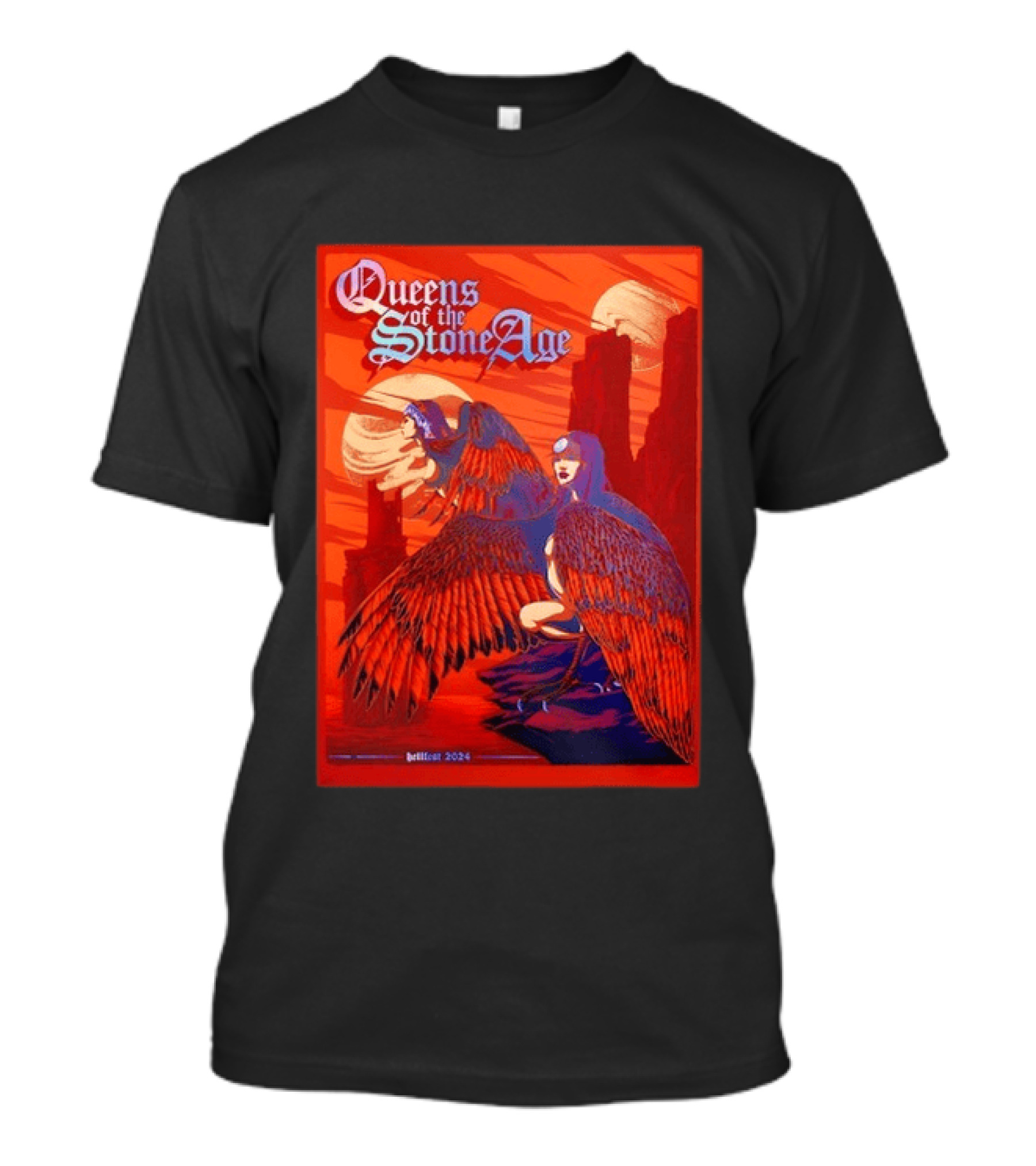 Queens Of The Stone Age Hellfest 2024 Winged Creatures T-Shirt