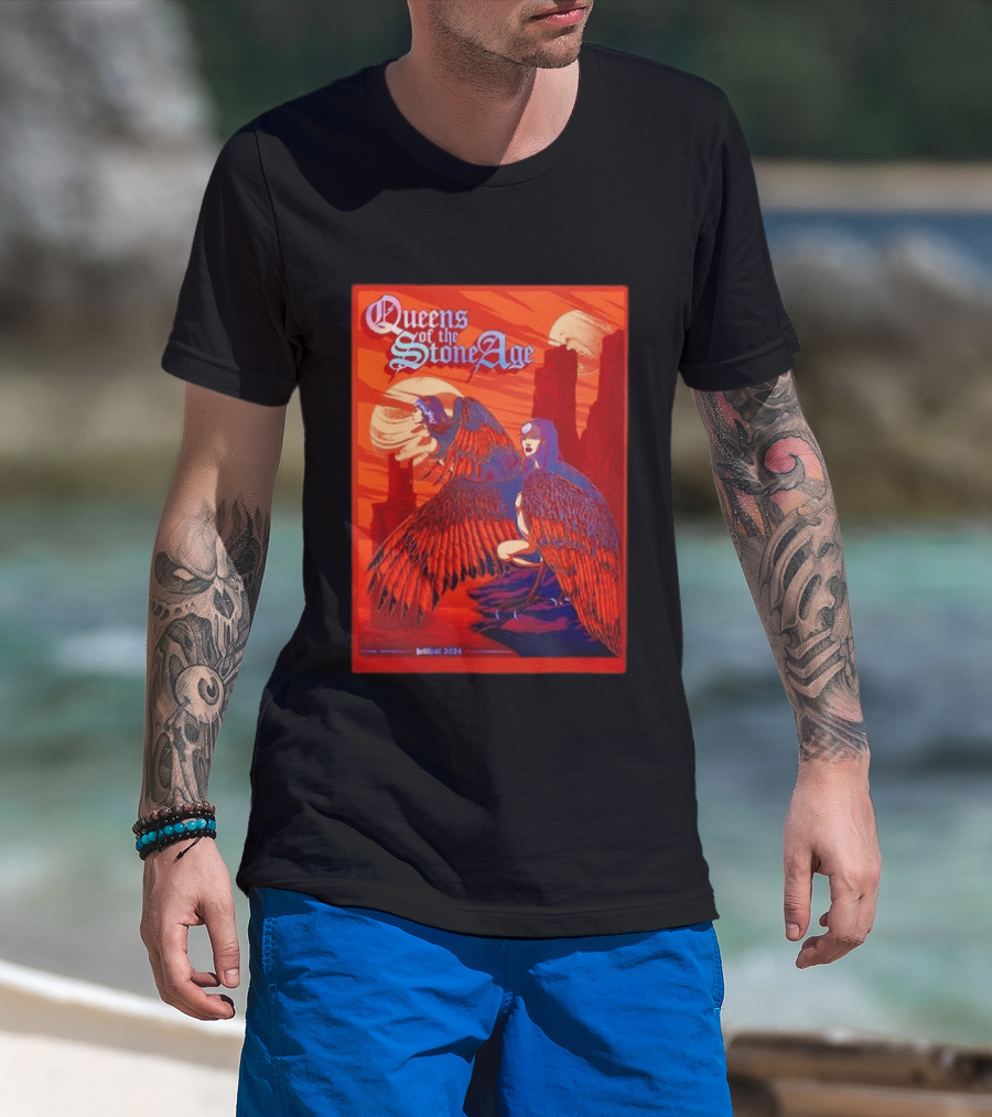 Queens Of The Stone Age Hellfest 2024 Winged Creatures T-Shirt