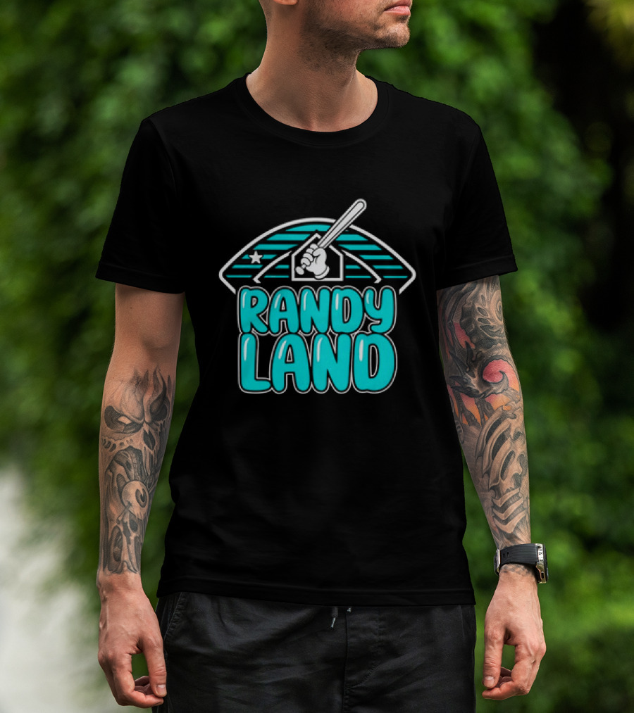 Randy Land Home Plate Batter Baseball T-Shirt
