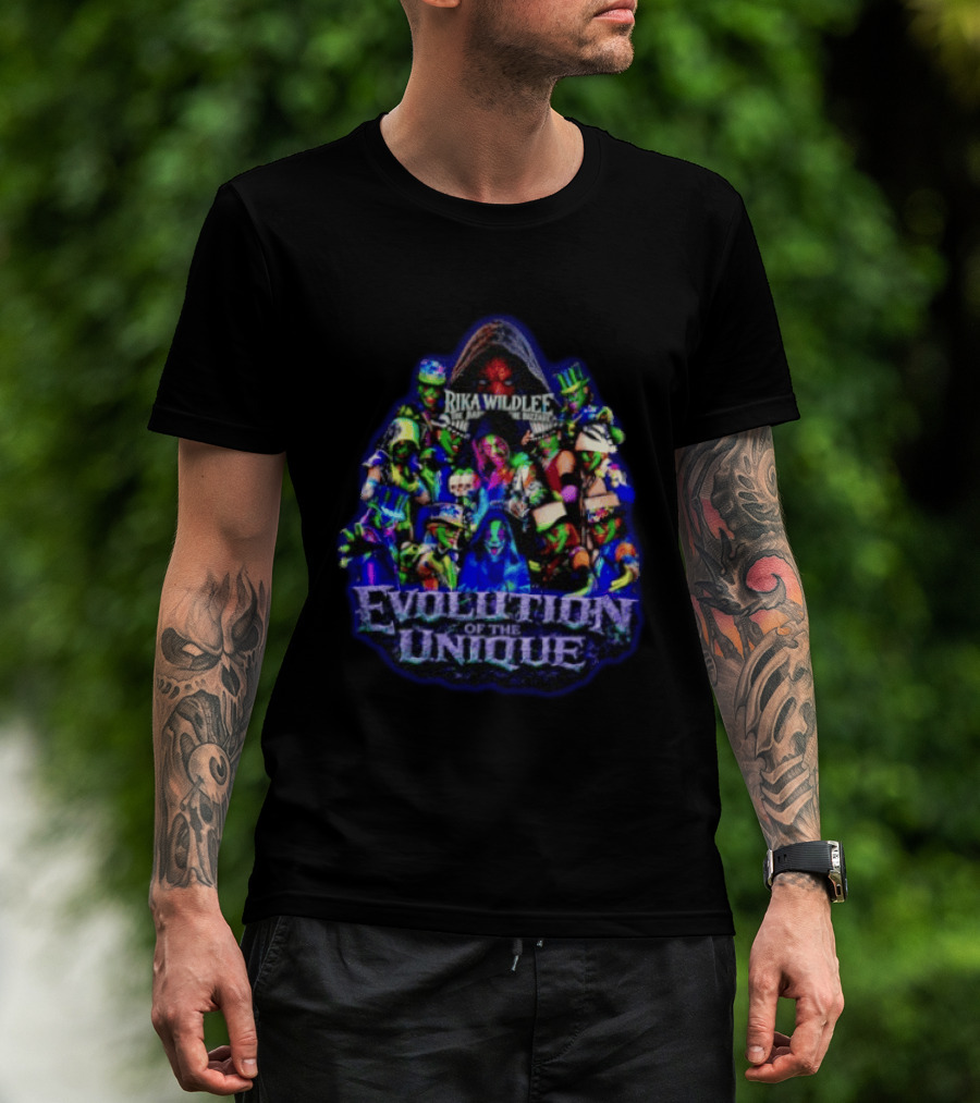 Rika Wildlee Evolution Of The Unique Clown Collage T-Shirt