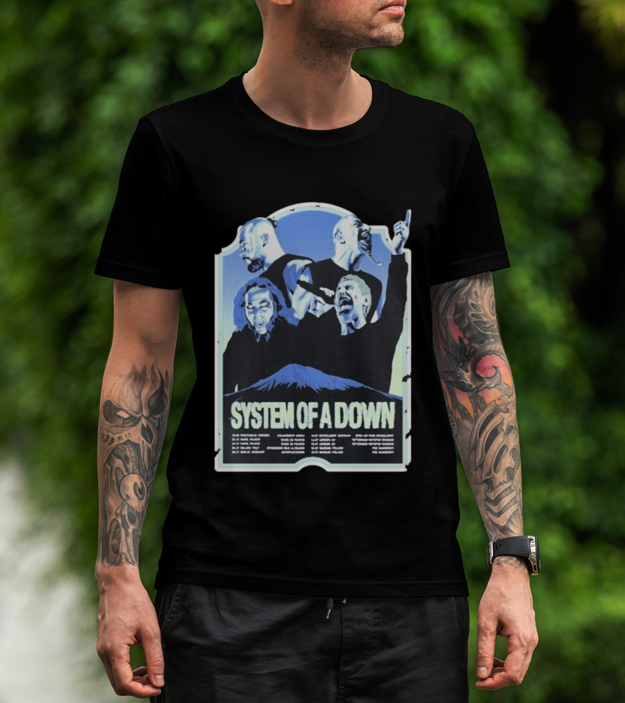 System Of A Down European Tour 2026 Dates Concert Band Members Mount Ararat T-Shirt