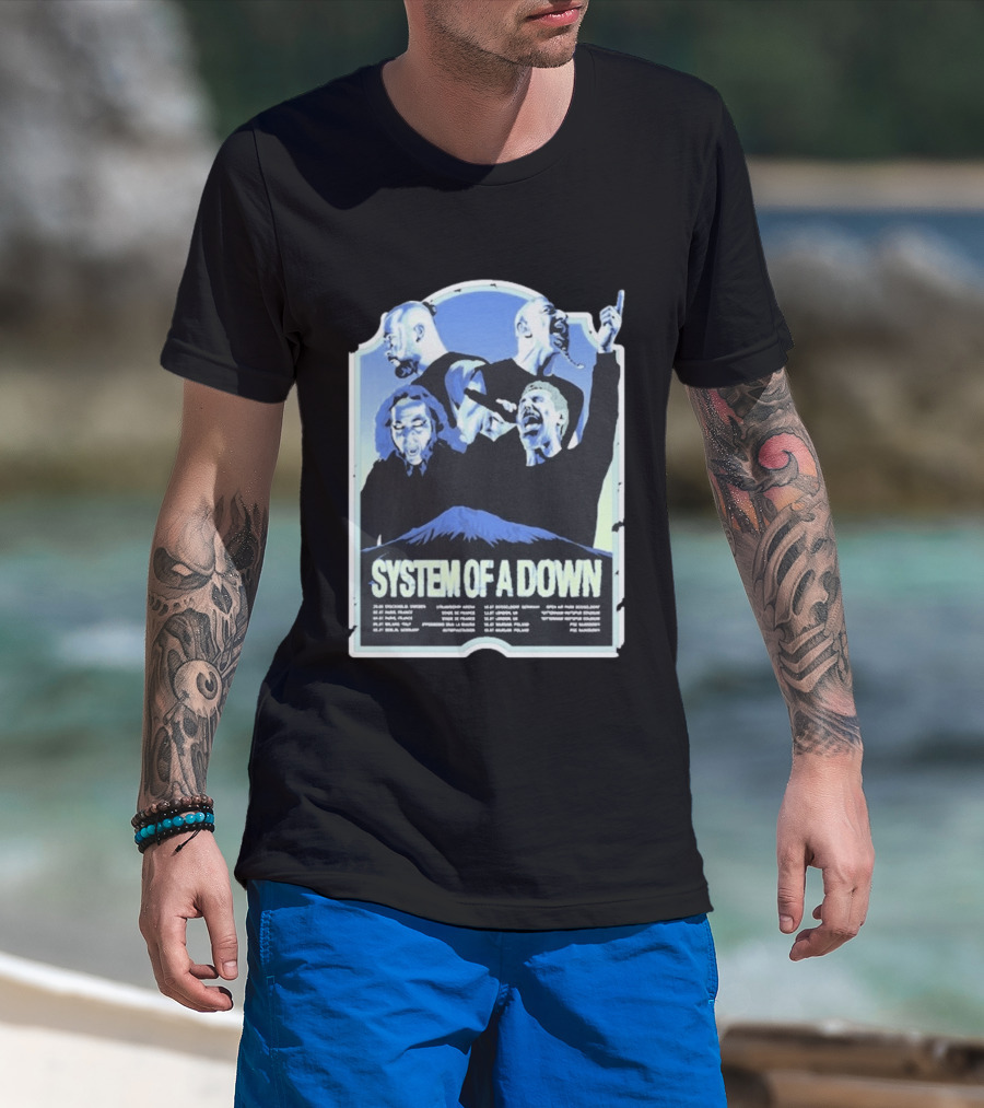 System Of A Down European Tour 2026 Dates Concert Band Members Mount Ararat T-Shirt