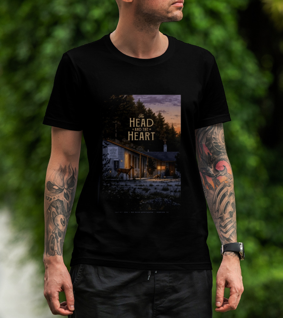 The Head And The Heart Red Rocks Amphitheatre July 15 2026 Valley Motel Morrison CO T-Shirt