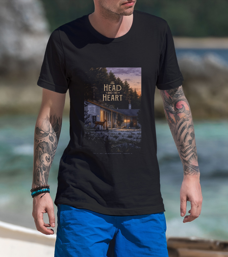 The Head And The Heart Red Rocks Amphitheatre July 15 2026 Valley Motel Morrison CO T-Shirt