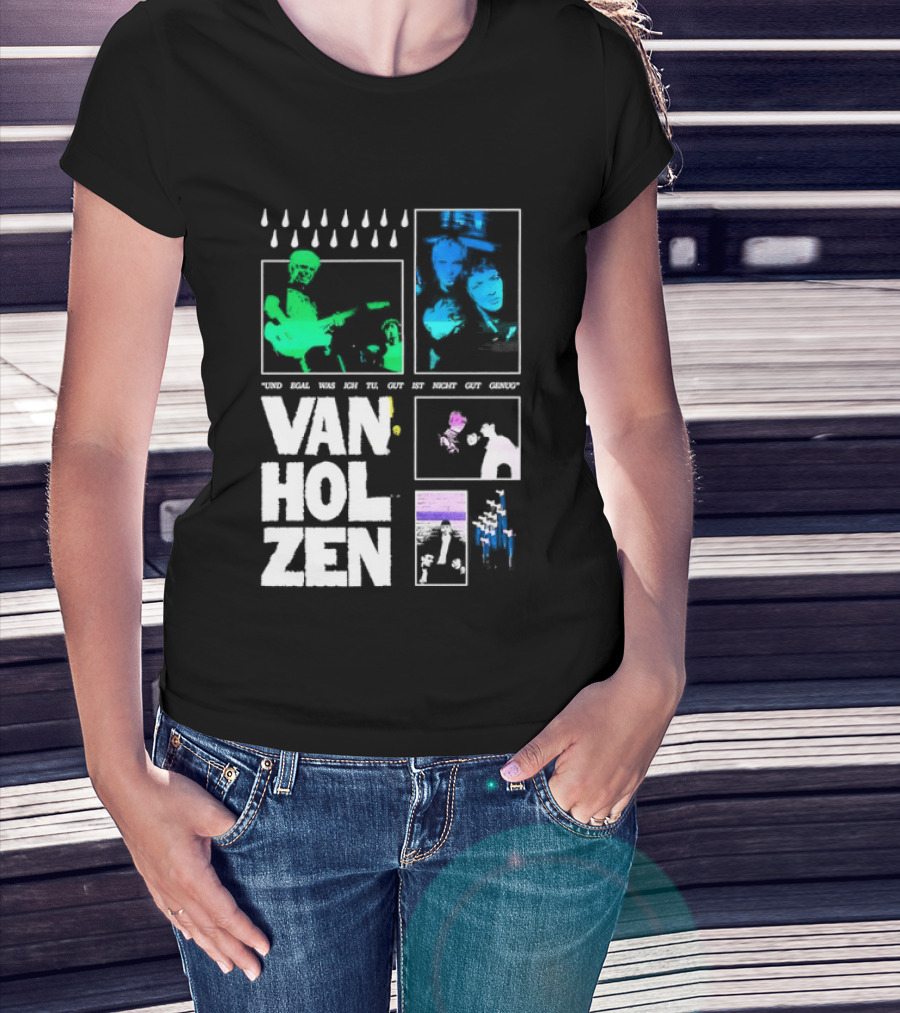 Van Holzen Und Egal Was Ich Tu Gut Ist Nicht Gut Genug Raindrops Color Blocks T-Shirt