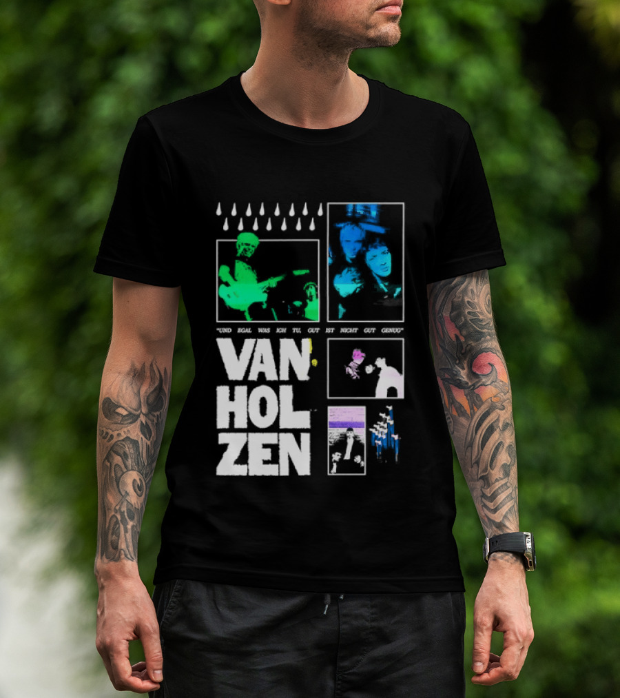 Van Holzen Und Egal Was Ich Tu Gut Ist Nicht Gut Genug Raindrops Color Blocks T-Shirt