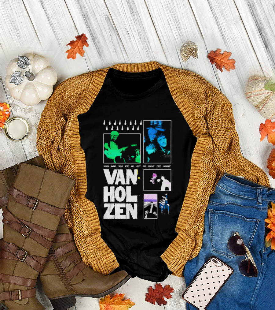 Van Holzen Und Egal Was Ich Tu Gut Ist Nicht Gut Genug Raindrops Color Blocks T-Shirt