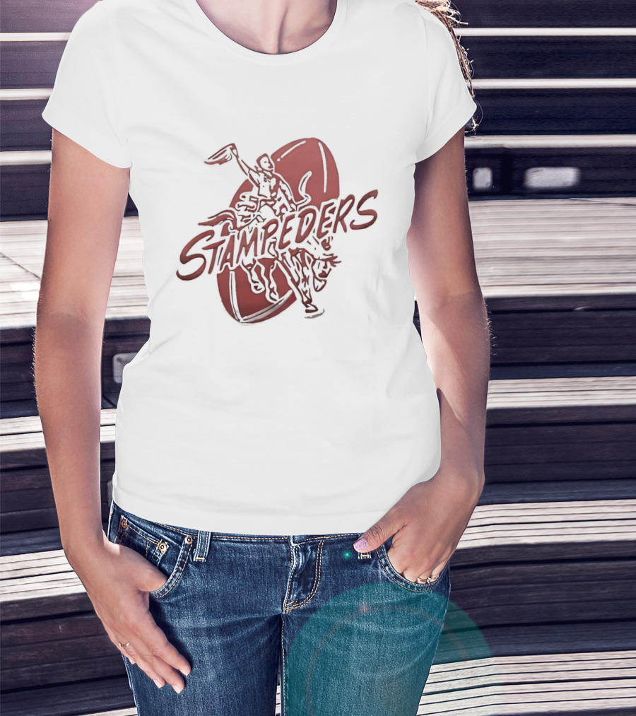 Calgary Stampeders CFL Football Bold Red Riding T-Shirt