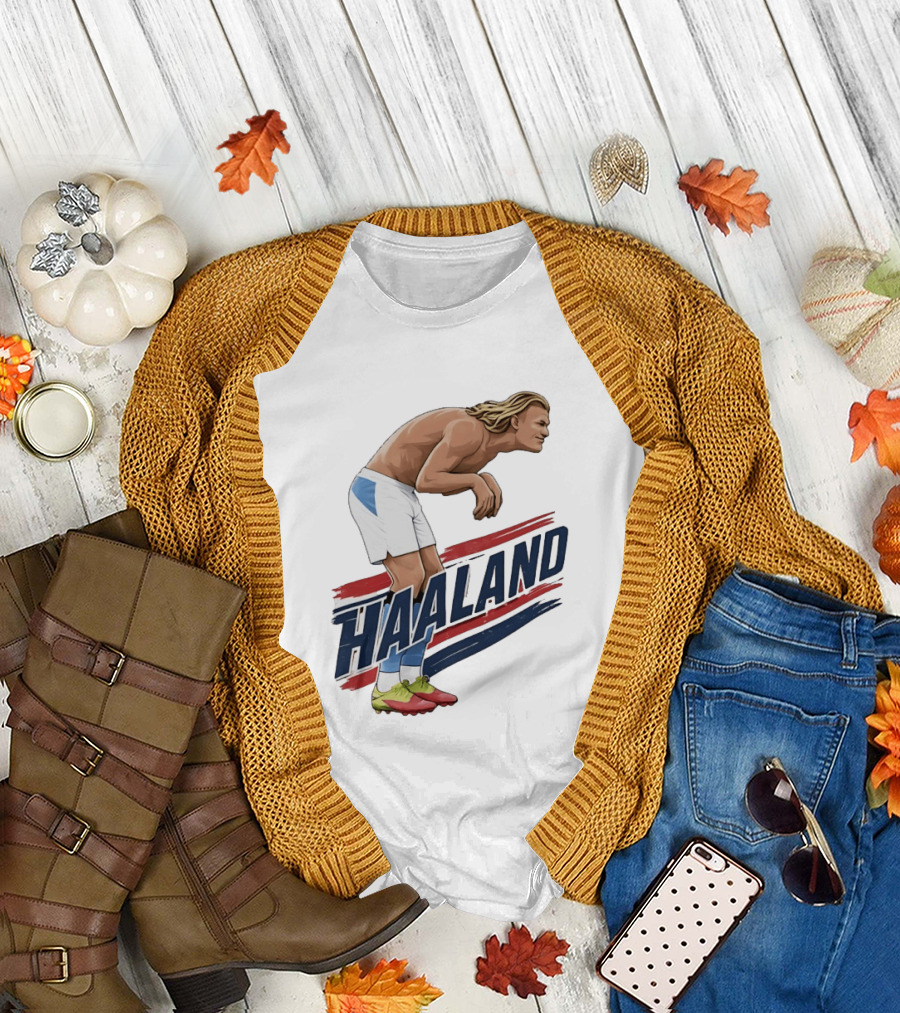 Haaland Taaland Meme Football Cartoon Player Pose T-Shirt