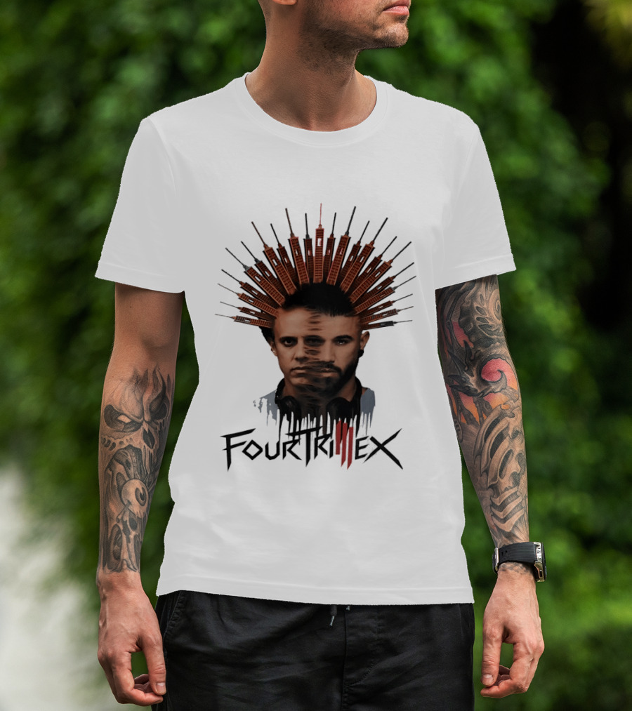 Fourtriex DJ Electronic Music Urban Skyline Fusion T-Shirt
