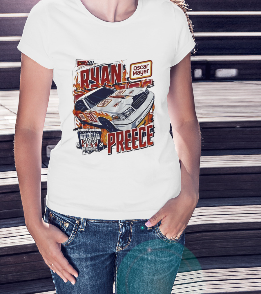 Ryan Preece Oscar Mayer Racing Car Stafford Speedway New England 900 Bolts Nuts 60 T-Shirt